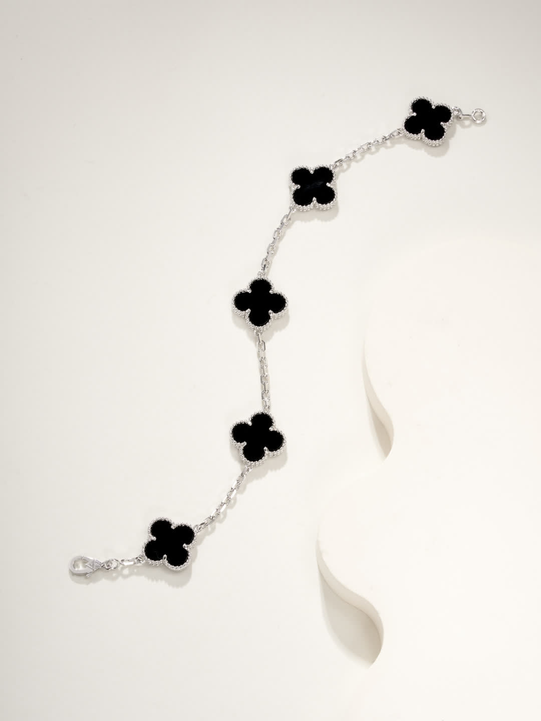 Van Cleef & Arpels Magic Alhambra Black Enamel Bracelet